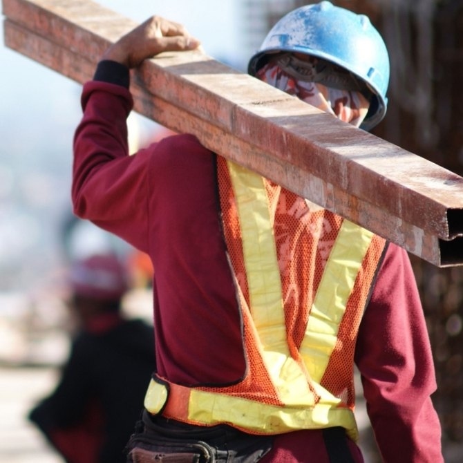 home service professional working in the site