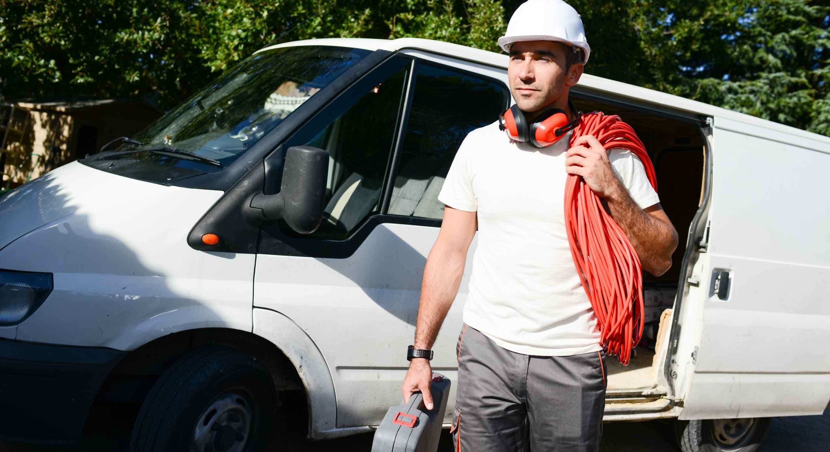 home service professional visiting site