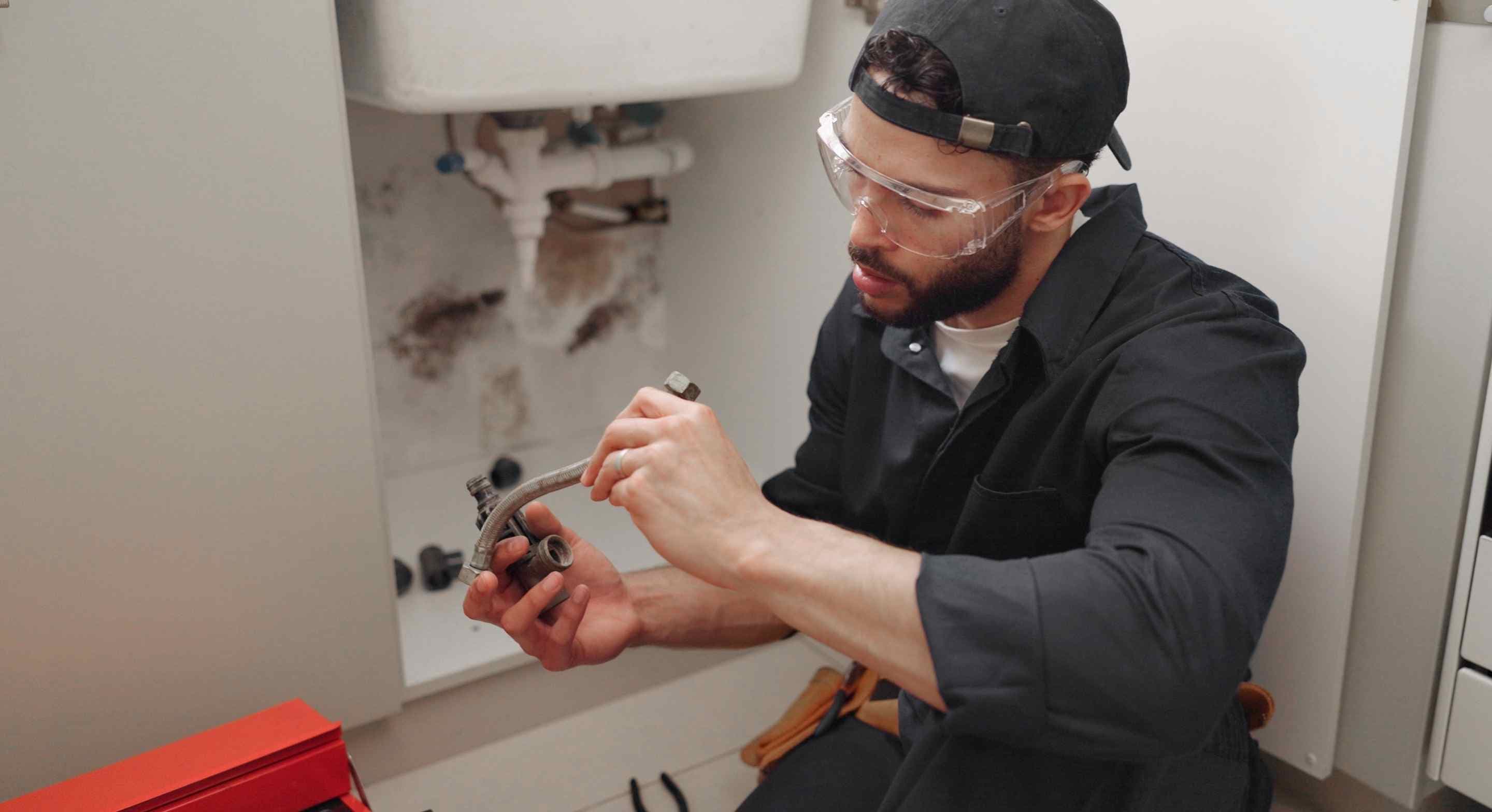 home service professional working in the site