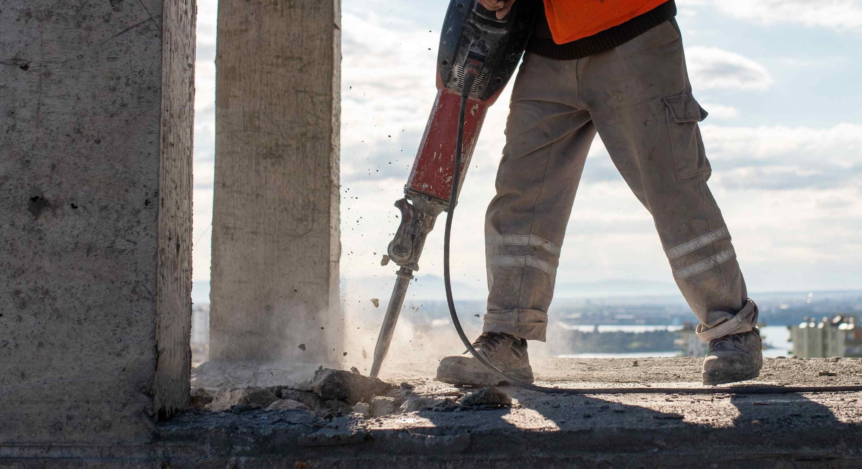 home service professional working in the site