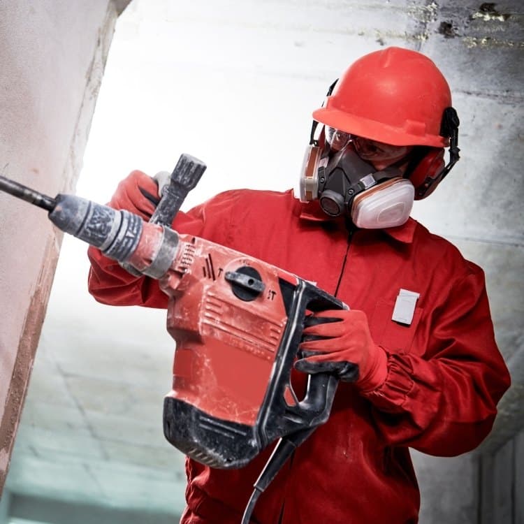 home service professional working in the site