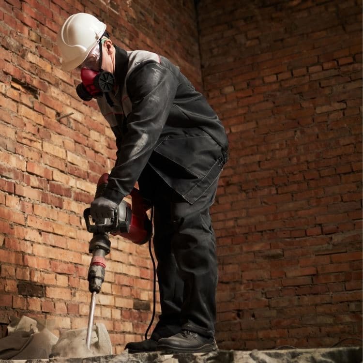 home service professional working in the site