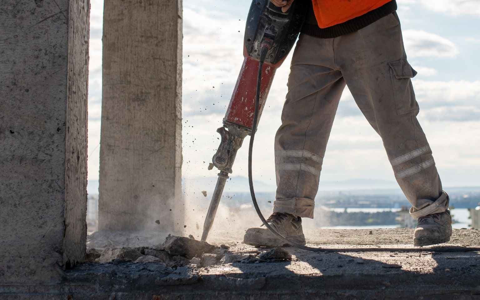 home service professional working in the site