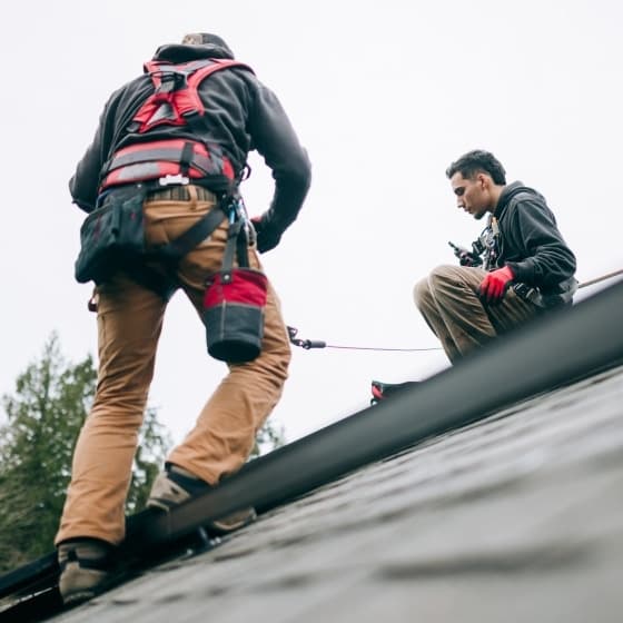 roofing job scheduled by ServiceForge